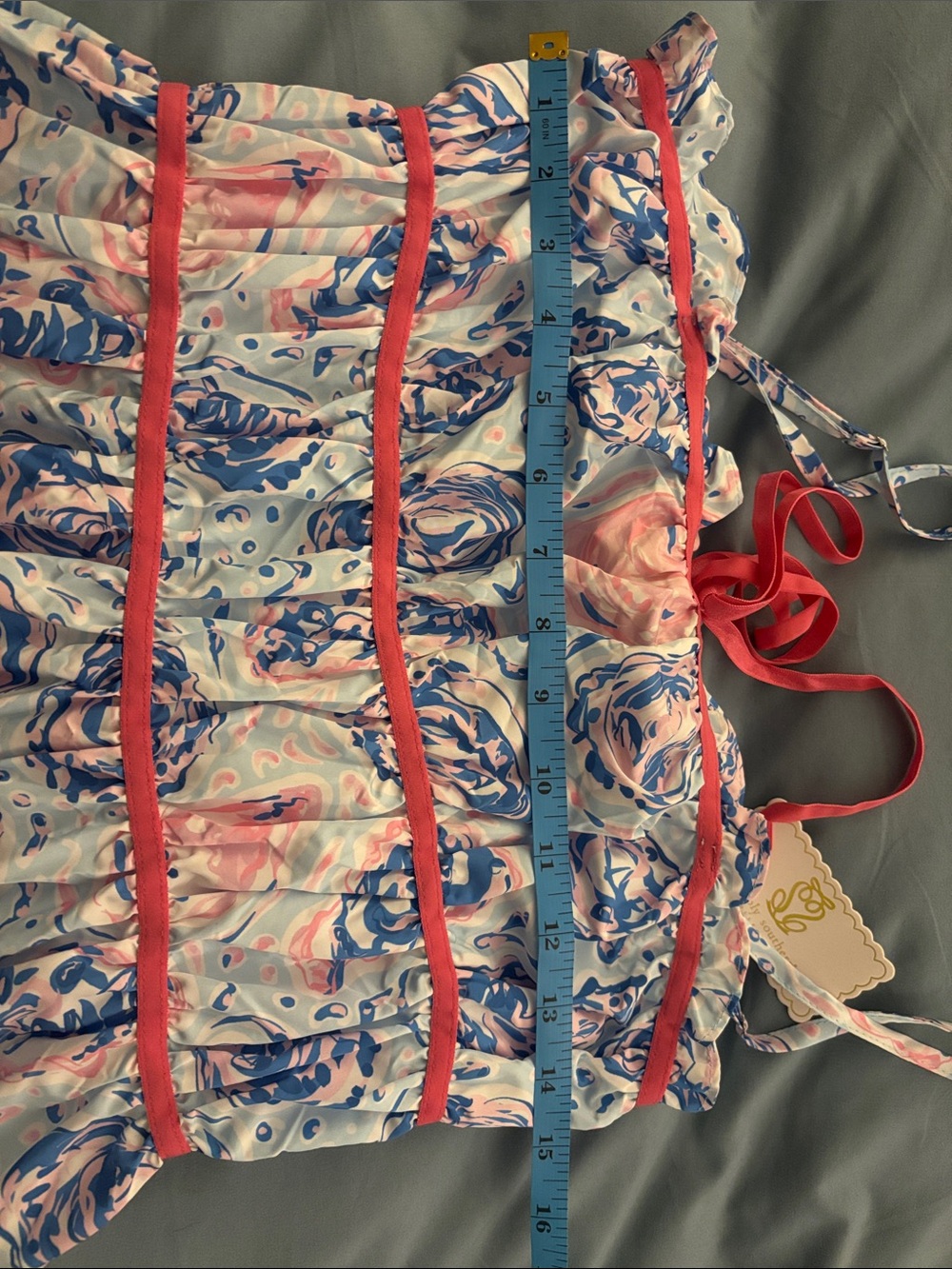 Simply Southern Pink and Blue Floral Midi Dress - Picture 7 of 9